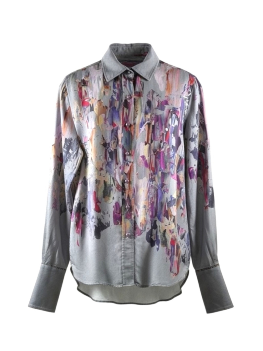 Robert Graham Button Down Shirt Size in Grey Multi-color Abstract Size M
